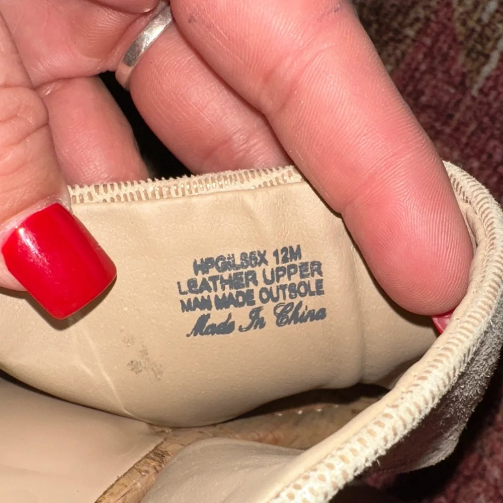 Donald J Pliner - Gilles - Tan - Suede Cork Wedge Sandals - Size 12M